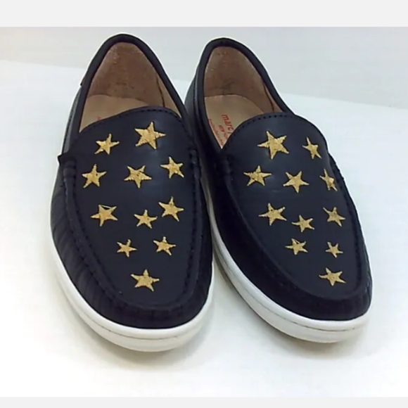🆕Marc Joseph NY | Broadway Black Leather w/ Stars Driving Mocc Loafers Size 5.5 - Picture 3 of 6
